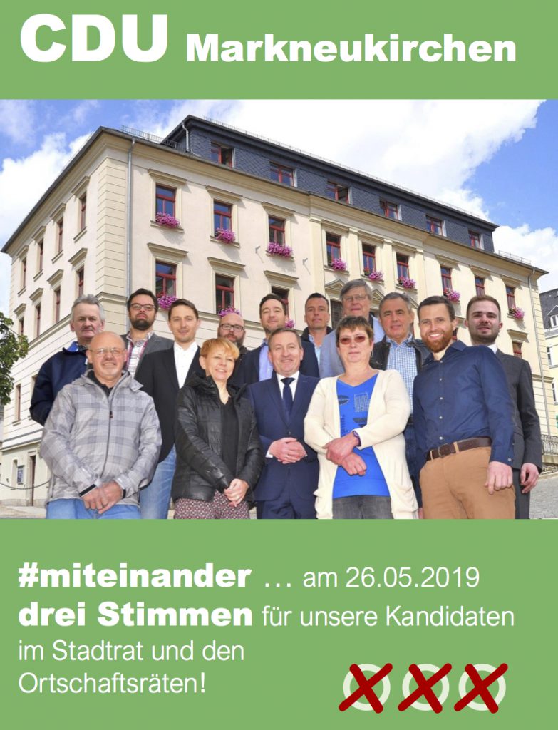 CDU Wahlplakat 2019 Markneukirchen